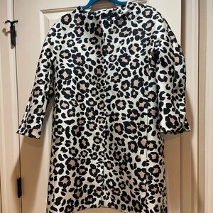 Ann Taylor EUC jacquard midi coat